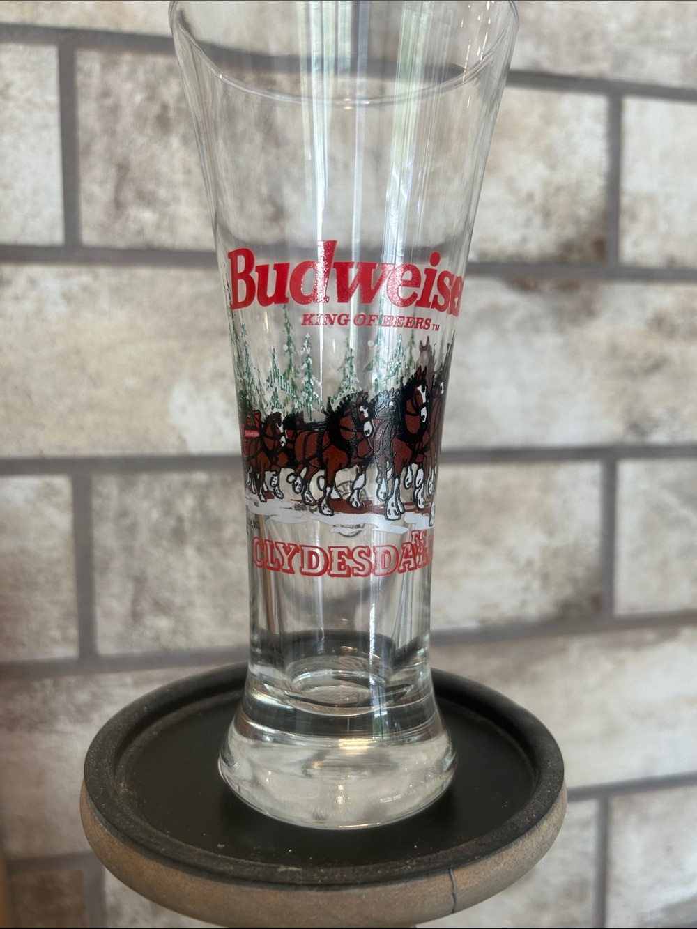 Budweiser King of Beers Clydesdale 1989 Drinking glasses set of 3